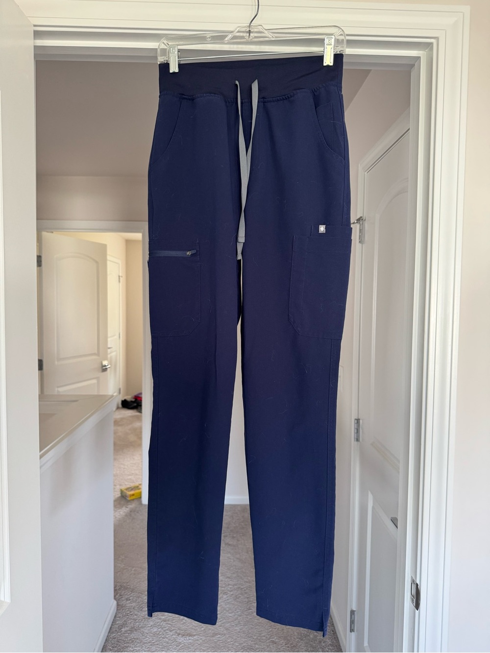 FIGS Yola High-Waisted Scrub Pants Navy Blue Size S/Tall Technical Collection - Picture 2 of 7